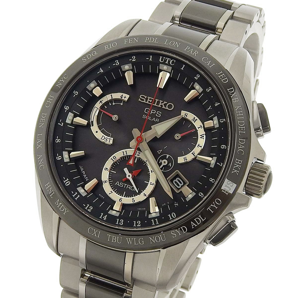 セイコー SEIKO ASTRON アストロン GPSソーラー 腕時計 チタン/セラミック ブラック文字盤 メンズ SBXB041 8X53-0AB0-2 4369
