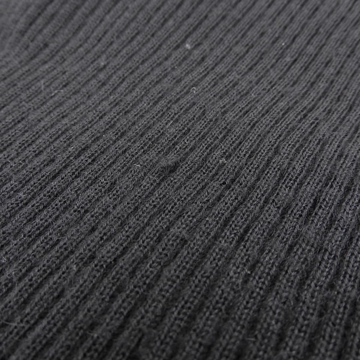 シャネル CHANEL ハイネック リブ ニット 七分袖 カシミヤ シルク ブラック サイズ38  レディース 03A 4444