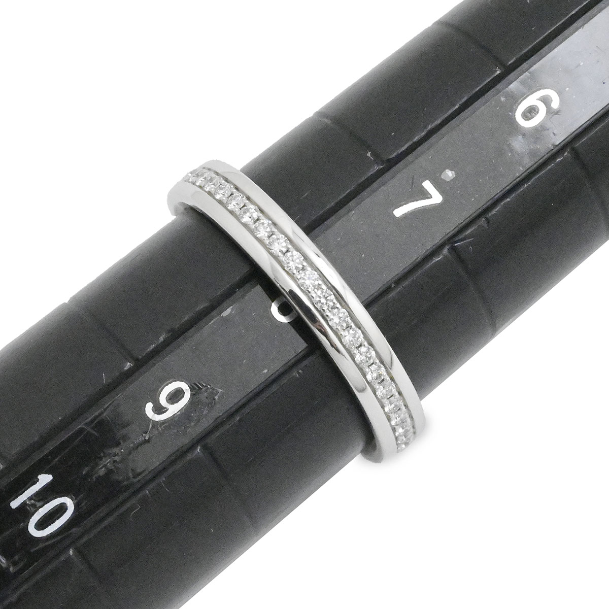 ティファニー TIFFANY & Co. 750WG K18WG ホワイトゴールド メトロフルサークル ダイヤリング フルダイヤ 8号 レディース  3799