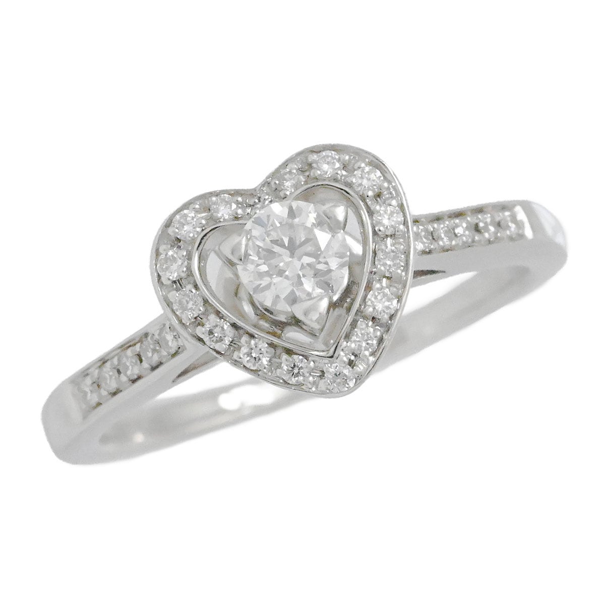 MAUBOUSSIN モーブッサン 750WG K18WG ラブタッチリング ハート ホワイトゴールド 9号 レディース  3881