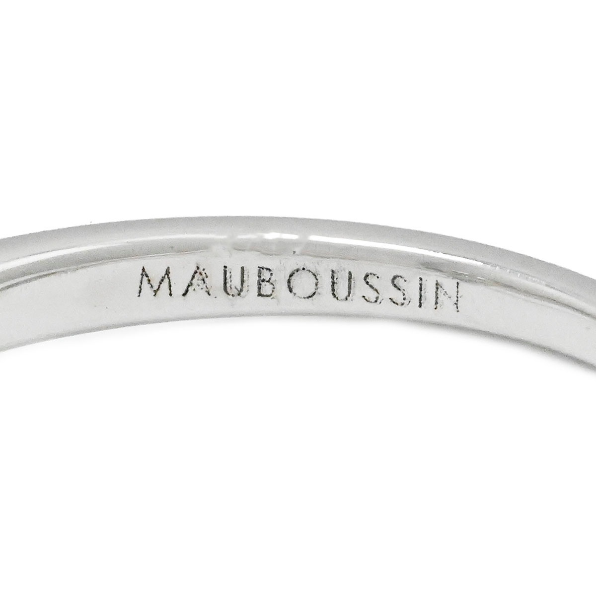 MAUBOUSSIN モーブッサン 750WG K18WG ラブタッチリング ハート ホワイトゴールド 9号 レディース  3881