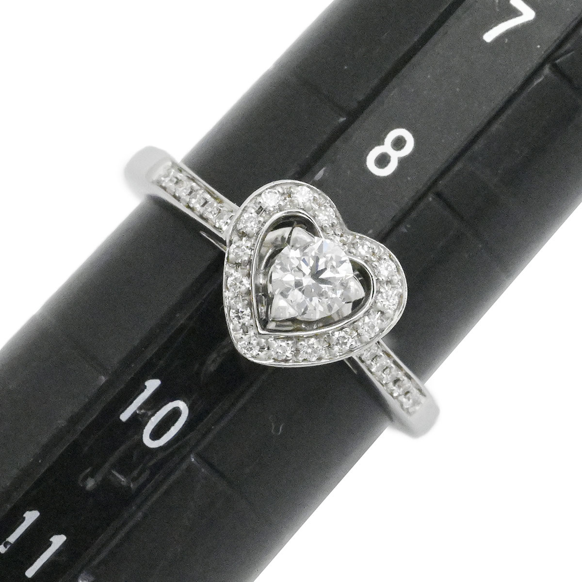 MAUBOUSSIN モーブッサン 750WG K18WG ラブタッチリング ハート ホワイトゴールド 9号 レディース  3881