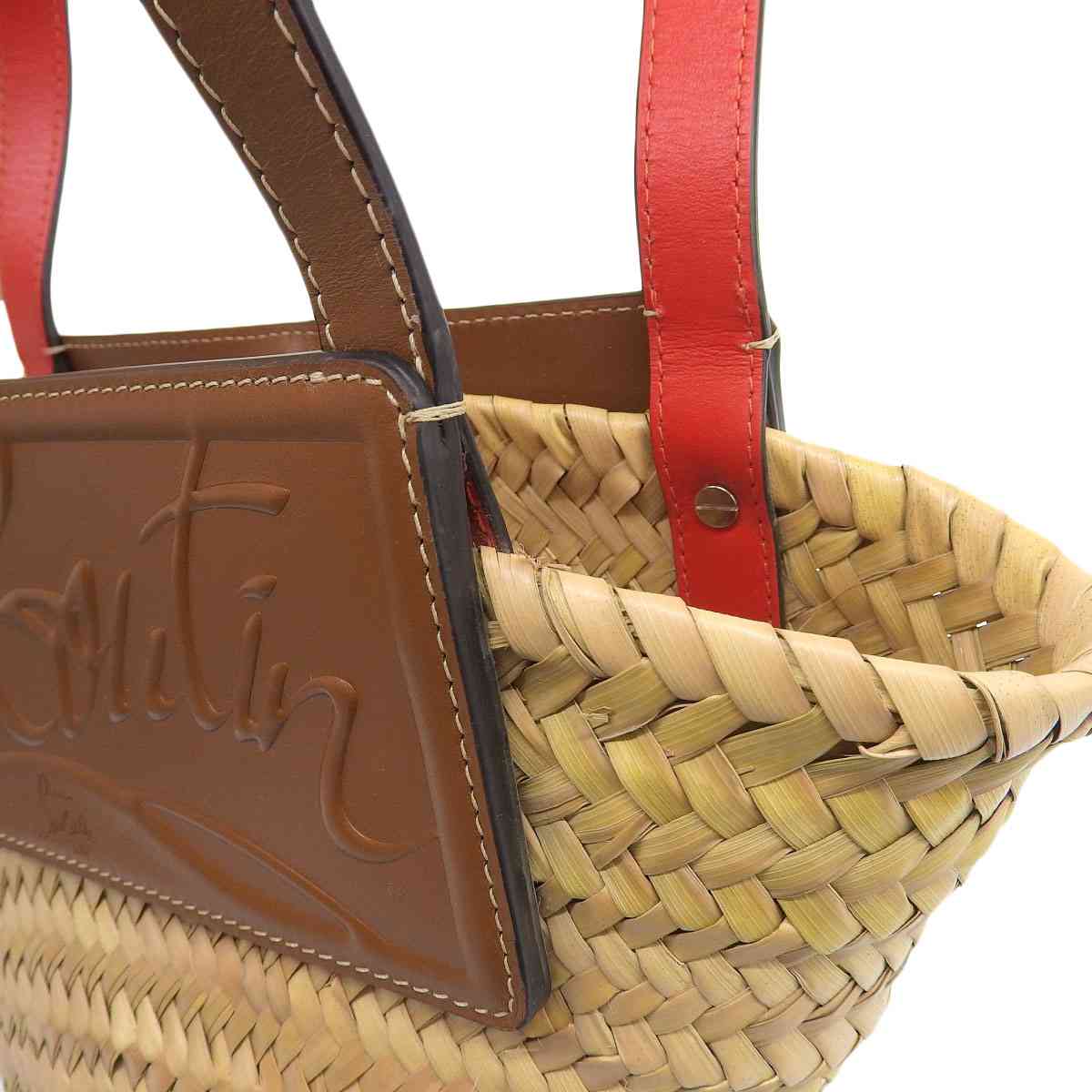 クリスチャンルブタン CHRISTIAN LOUBOUTIN かごバッグ ラフィア