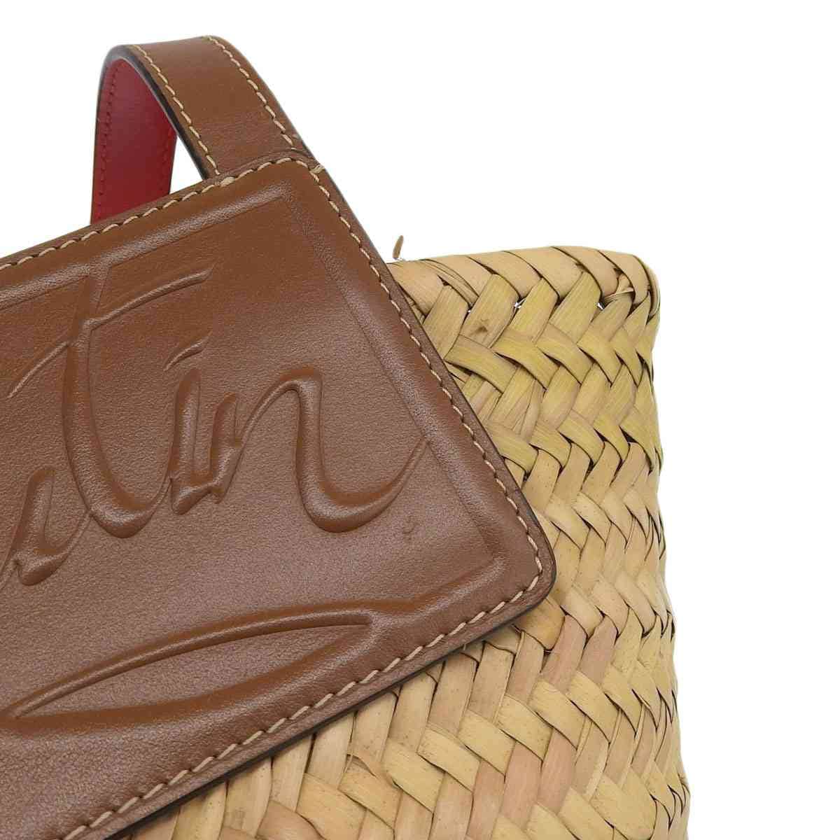 Christian Louboutin かごバッグ ベージュ/ブラウン クリスチャンルブタン CHRISTIAN LOUBOUTIN かごバッグ ラフィア