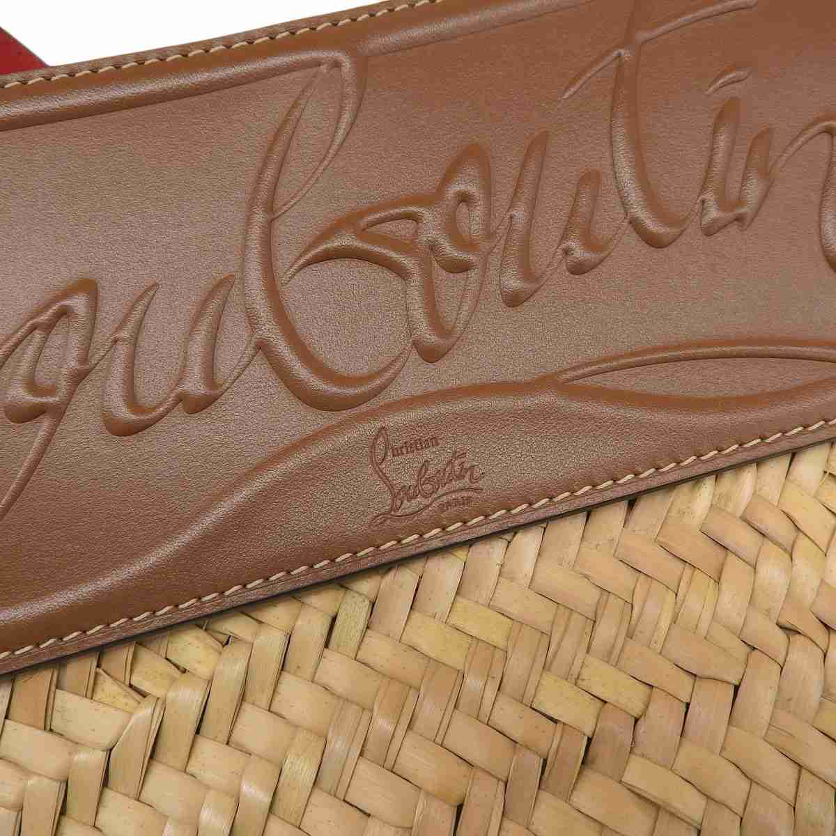 Christian Louboutin かごバッグ ベージュ/ブラウン Christian Louboutin かごバッグ ベージュ/ブラウン