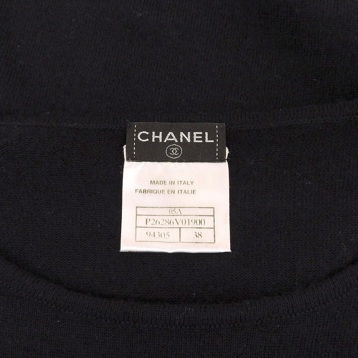 シャネル CHANEL セーター 長袖 カシミヤ ブラック 38 レディース 05A P26286V01900 4013
