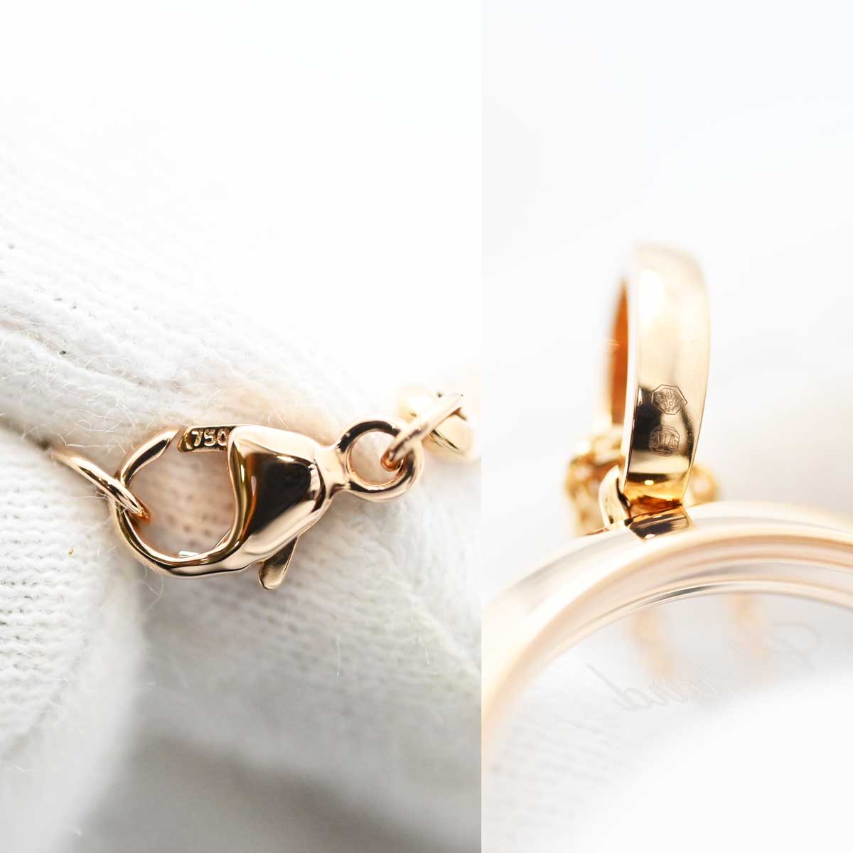 ショパール CHOPARD ハッピースピリット 750PG 750WG ピンクゴールド ホワイトゴールド ダイヤ1P ネックレス  3521