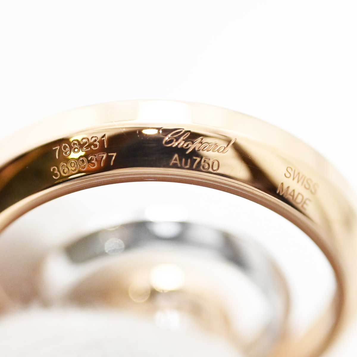ショパール CHOPARD ハッピースピリット 750PG 750WG ピンクゴールド ホワイトゴールド ダイヤ1P ネックレス  3521
