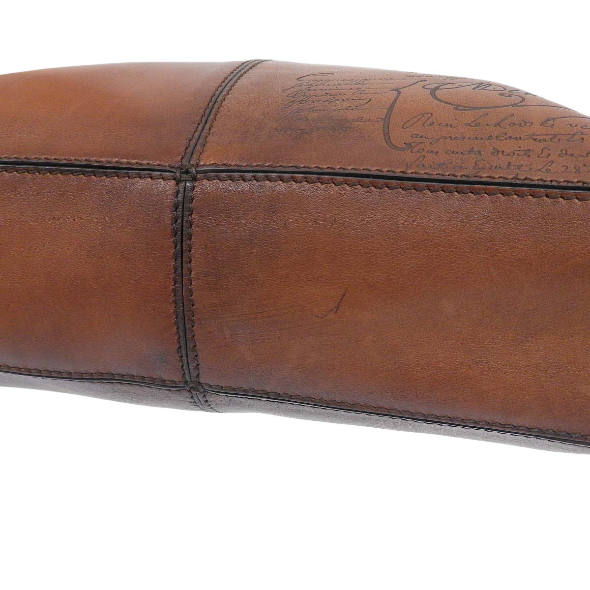 ベルルッティ BERLUTI カリグラフィ ショルダーバッグ レザー ブラウン系 メンズ 4296