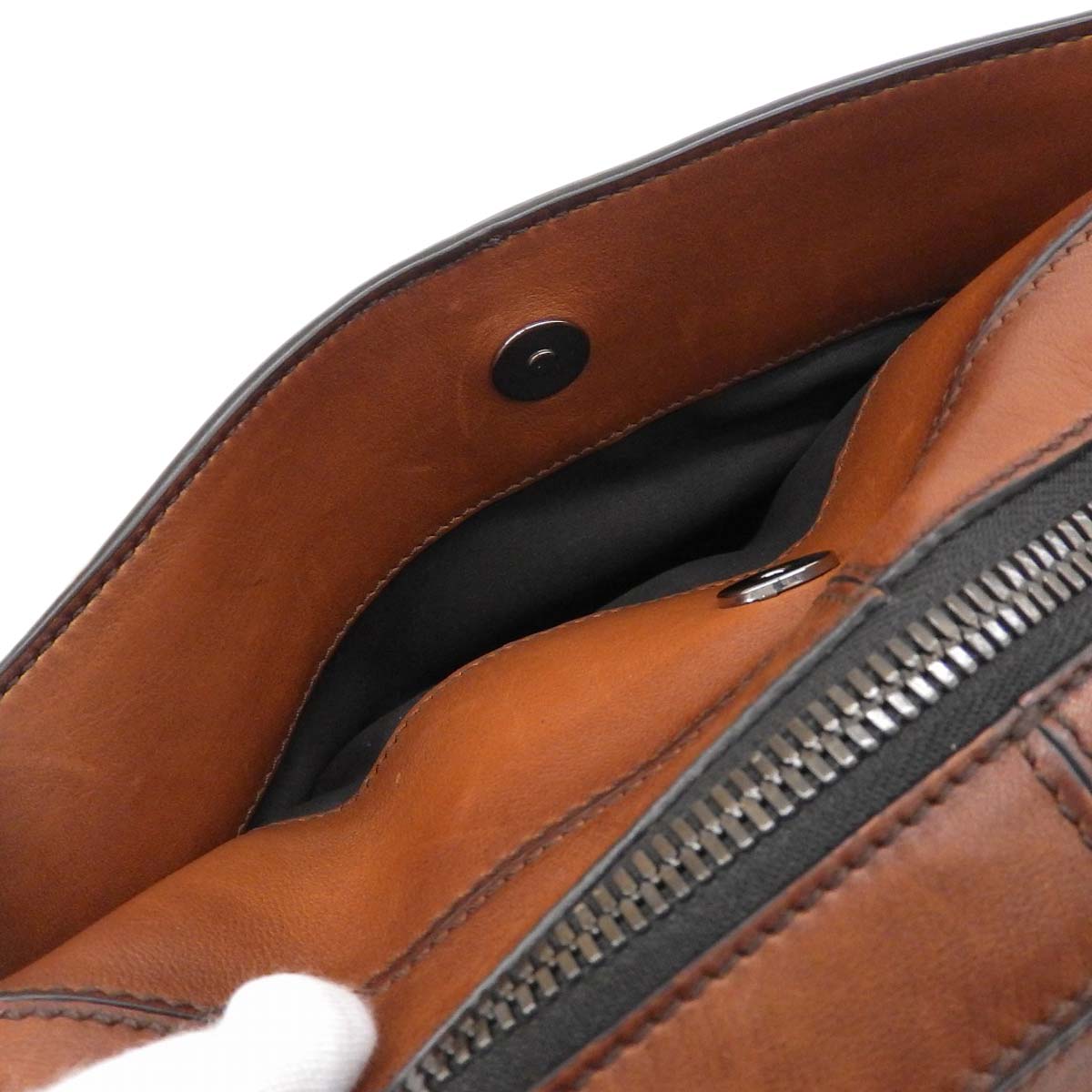 ベルルッティ BERLUTI カリグラフィ ショルダーバッグ レザー ブラウン系 メンズ 4296