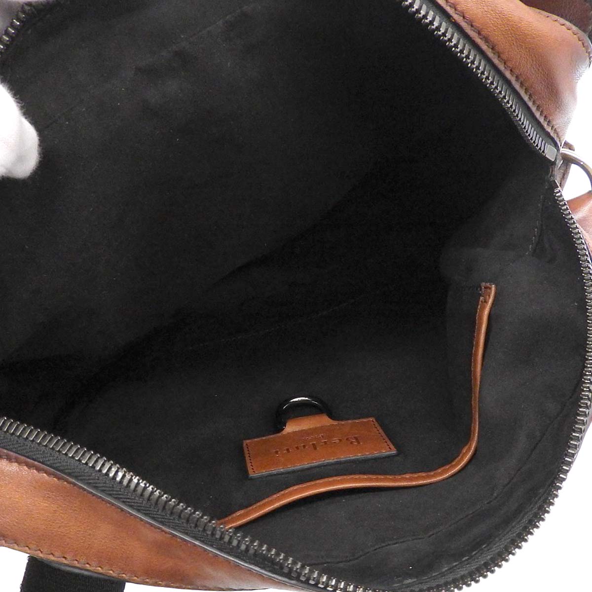 ベルルッティ BERLUTI カリグラフィ ショルダーバッグ レザー ブラウン系 メンズ 4296