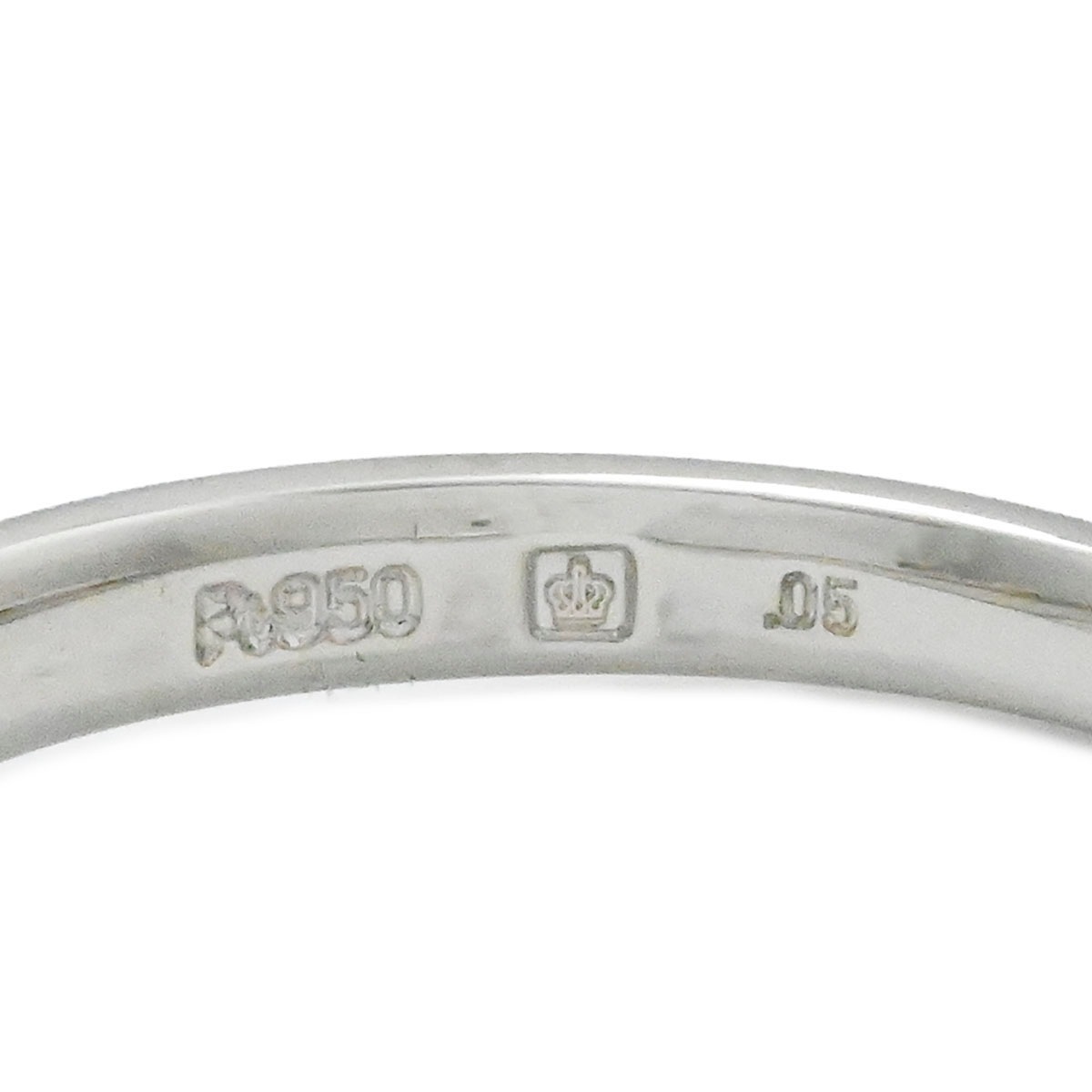 ROYAL ASSCHER ロイヤルアッシャー Pt950 プラチナ ダイヤ0.05ct 9号 レディース  3882