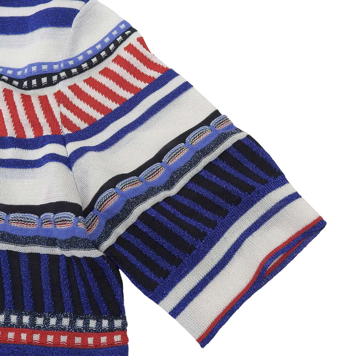 シャネル CHANEL ココマーク マルチボーダー ラメ入り 半袖 サマー