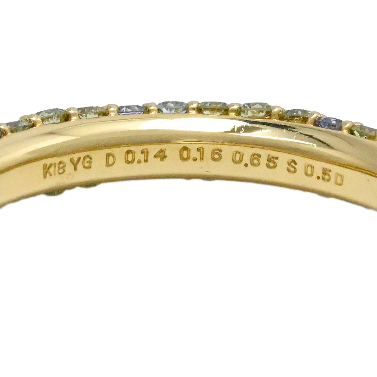 ポンテヴェッキオ Ponte Vecchio エテルノ フルエタニティ 750YG イエローゴールド ダイヤ0.14ct 0.16ct 0.65 サファイア0.65ct サイズ10 2001