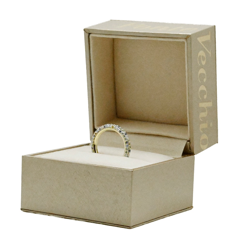 ポンテヴェッキオ Ponte Vecchio エテルノ フルエタニティ 750YG イエローゴールド ダイヤ0.14ct 0.16ct 0.65 サファイア0.65ct サイズ10 2001