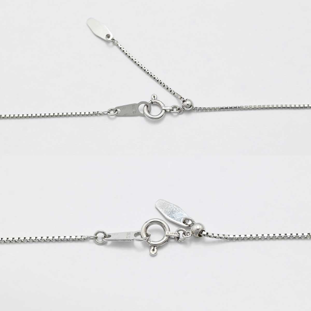 ノンブル ナンバー7 K18WG ホワイトゴールド ダイヤ0.17ct ネックレス  