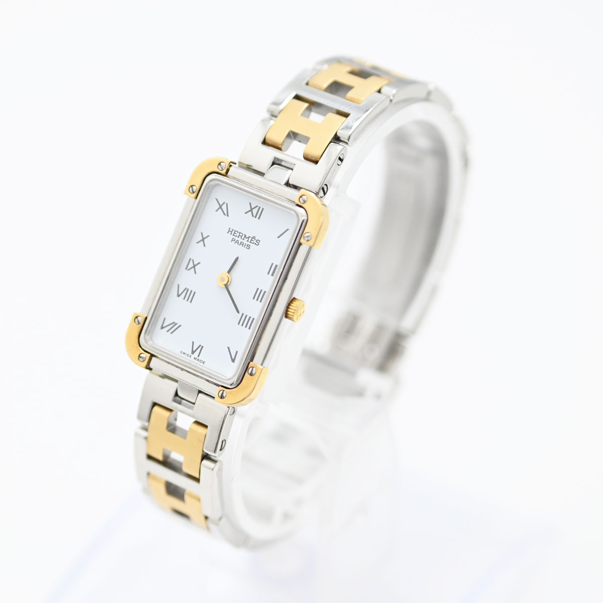 エルメス HERMES クロアジュール CR1.220 クォーツ レディース コンビ  3522