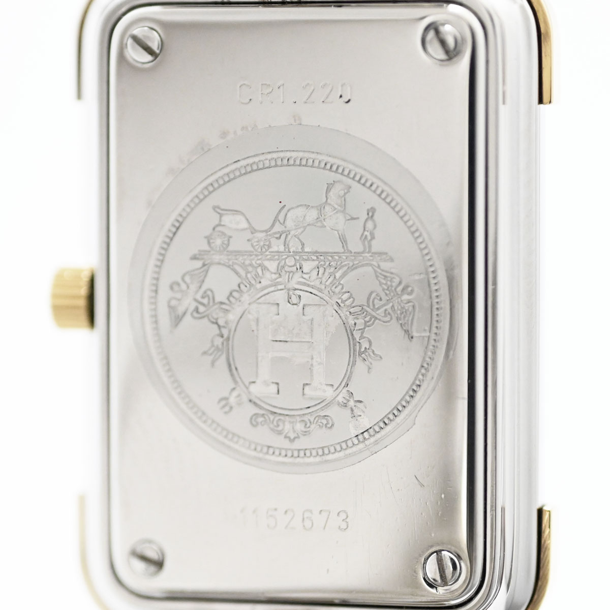 エルメス HERMES クロアジュール CR1.220 クォーツ レディース コンビ  3522
