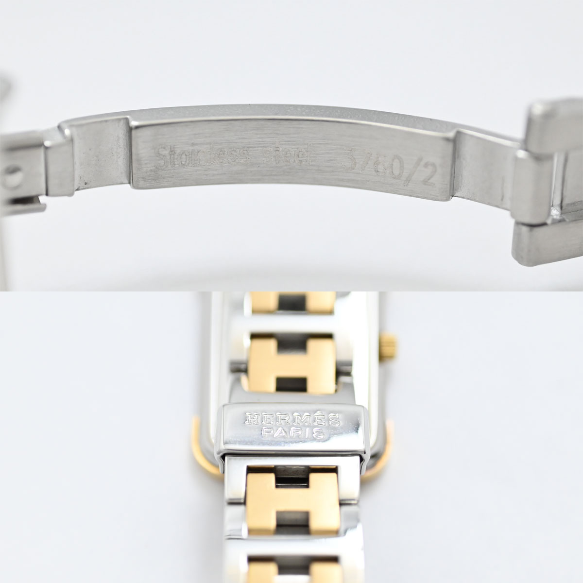 エルメス HERMES クロアジュール CR1.220 クォーツ レディース コンビ  3522