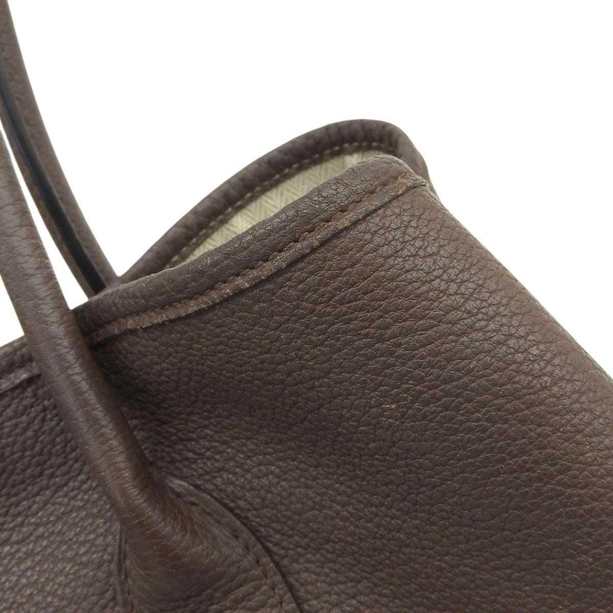 エルメス HERMES ガーデンパーティPM ハンドバッグ ネゴンダ ブラウン レディース □L刻印 2008年 4607