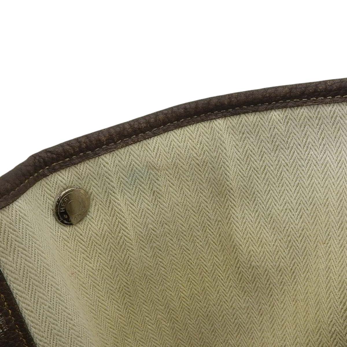 エルメス HERMES ガーデンパーティPM ハンドバッグ ネゴンダ ブラウン レディース □L刻印 2008年 4607