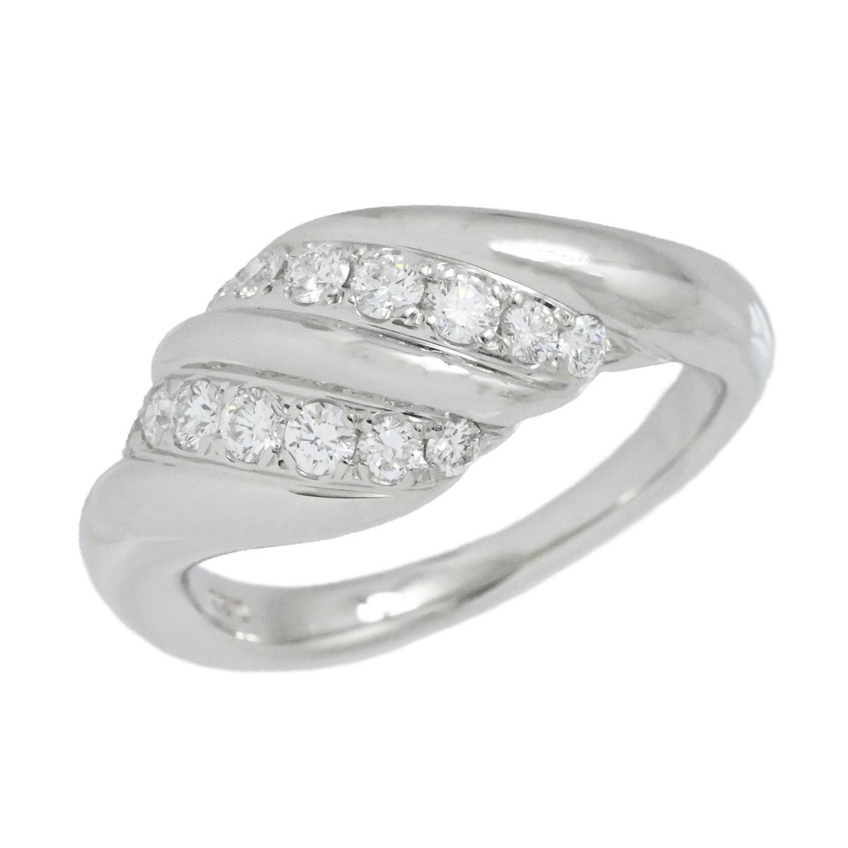 HOSHINOSUNA 星の砂 Pt900 プラチナ ダイヤ0.36ct リング 12号 レディース  3883