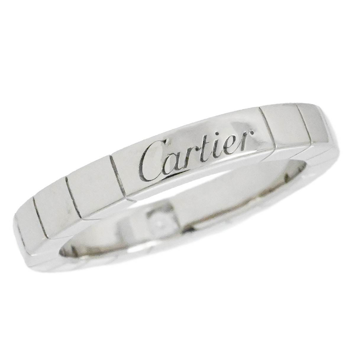 カルティエ CARTIER 750WG ホワイトゴールド ラニエールリング ダイヤ1P サイズ49 レディース  2002