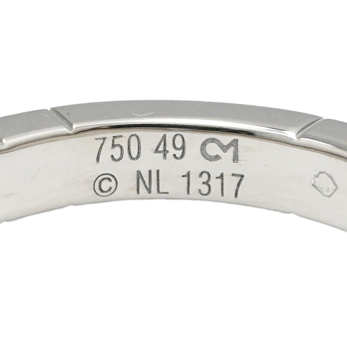 カルティエ CARTIER 750WG ホワイトゴールド ラニエールリング ダイヤ1P サイズ49 レディース  2002