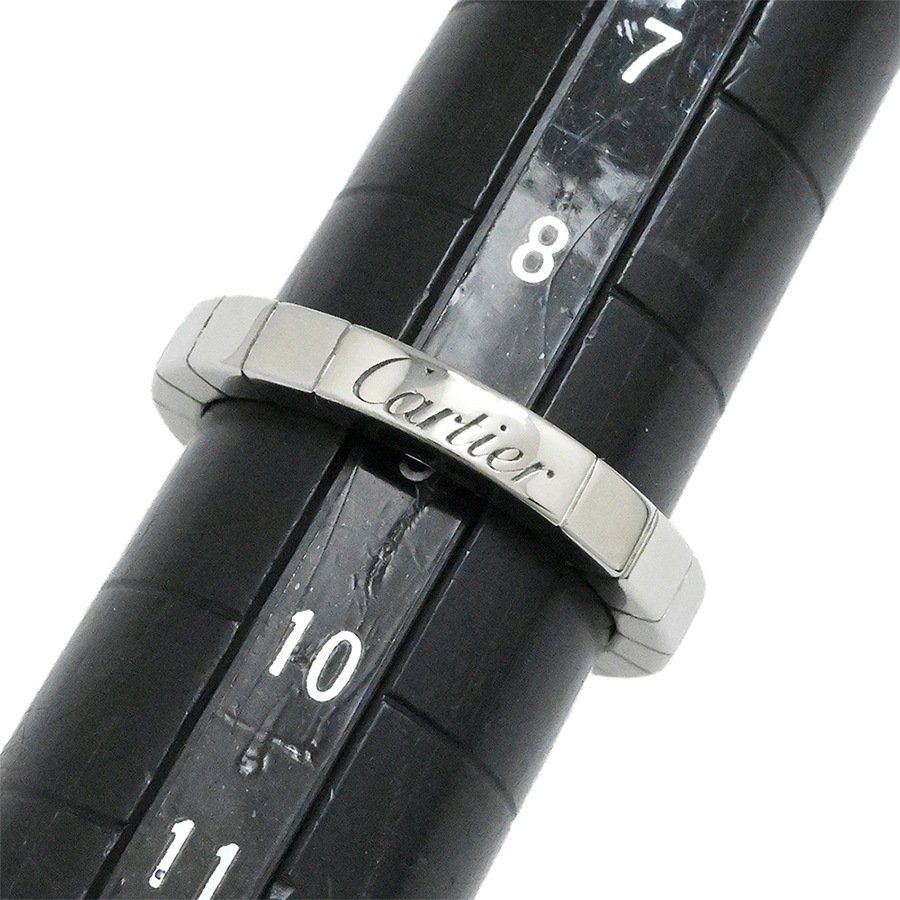 カルティエ CARTIER 750WG ホワイトゴールド ラニエールリング ダイヤ1P サイズ49 レディース  2002