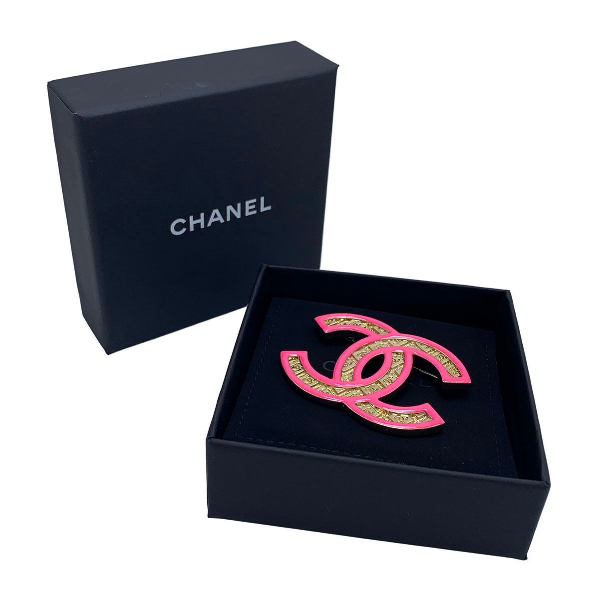 シャネル CHANEL B24 ココマーク ブローチ ピンク×ゴールド レディース  3884