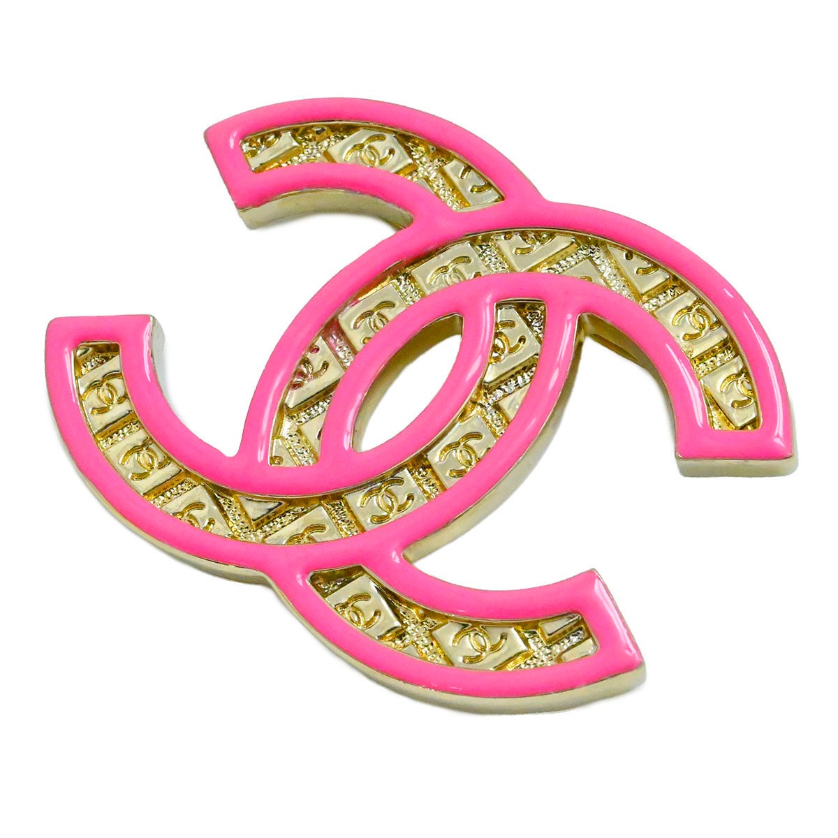 シャネル CHANEL B24 ココマーク ブローチ ピンク×ゴールド レディース  3884