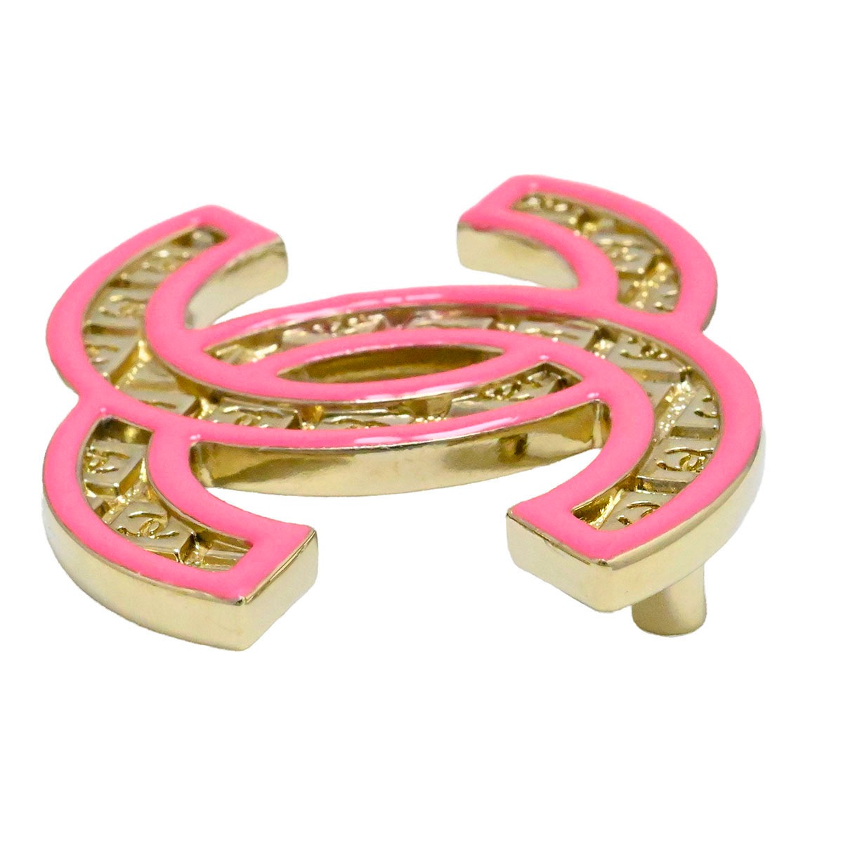 シャネル CHANEL B24 ココマーク ブローチ ピンク×ゴールド レディース  3884