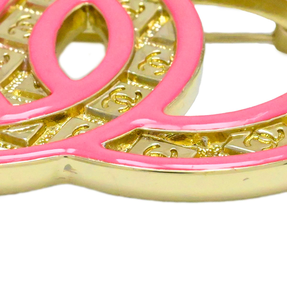 シャネル CHANEL B24 ココマーク ブローチ ピンク×ゴールド レディース  3884