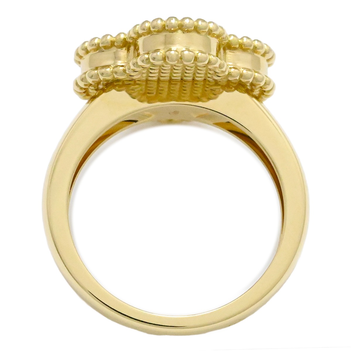 ヴァンクリーフ＆アーベル VanCleef&Arpels 750YG イエローゴールド ヴィンテージアルハンブラ オニキス ダイヤ リング サイズ48  2003