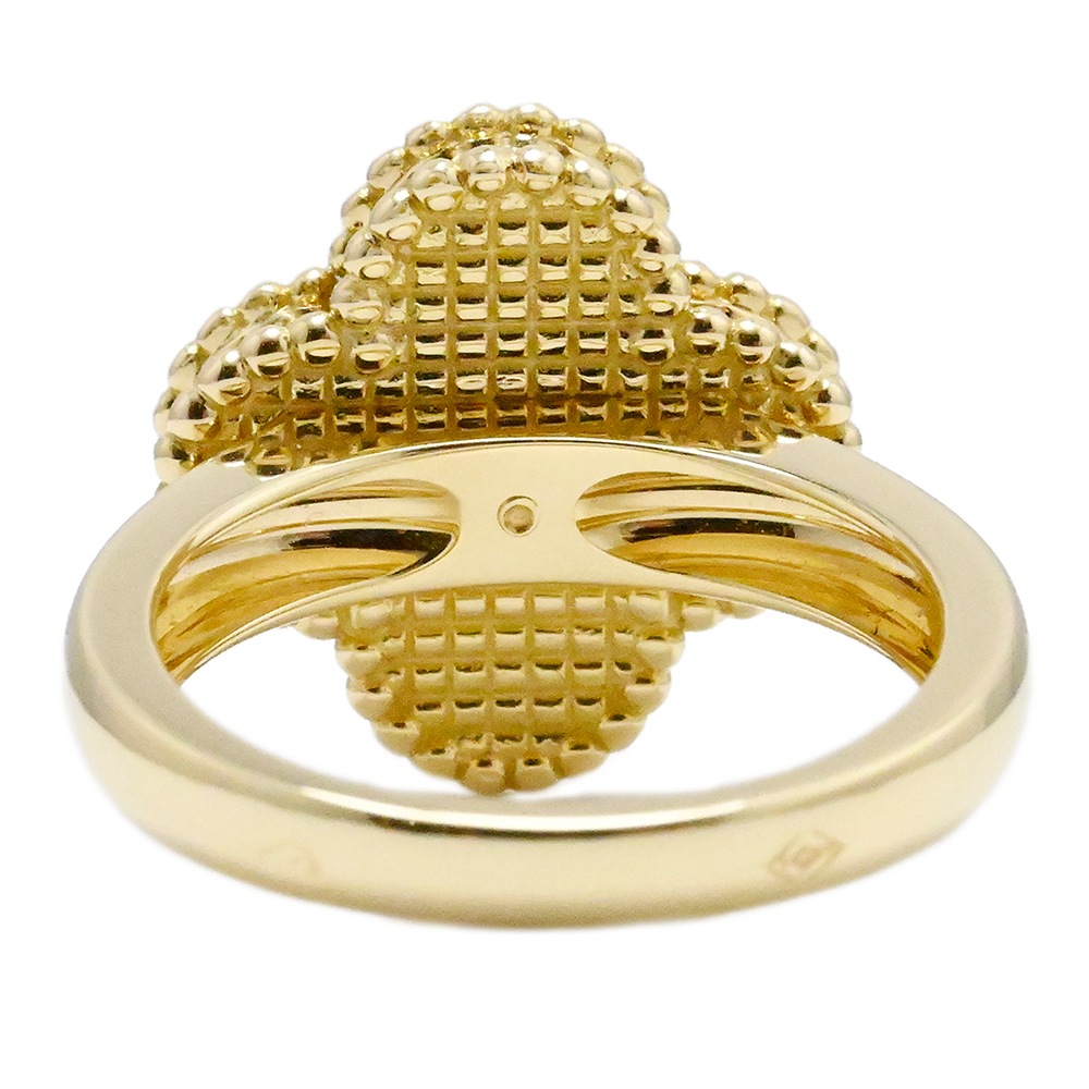 ヴァンクリーフ＆アーベル VanCleef&Arpels 750YG イエローゴールド ヴィンテージアルハンブラ オニキス ダイヤ リング サイズ48  2003