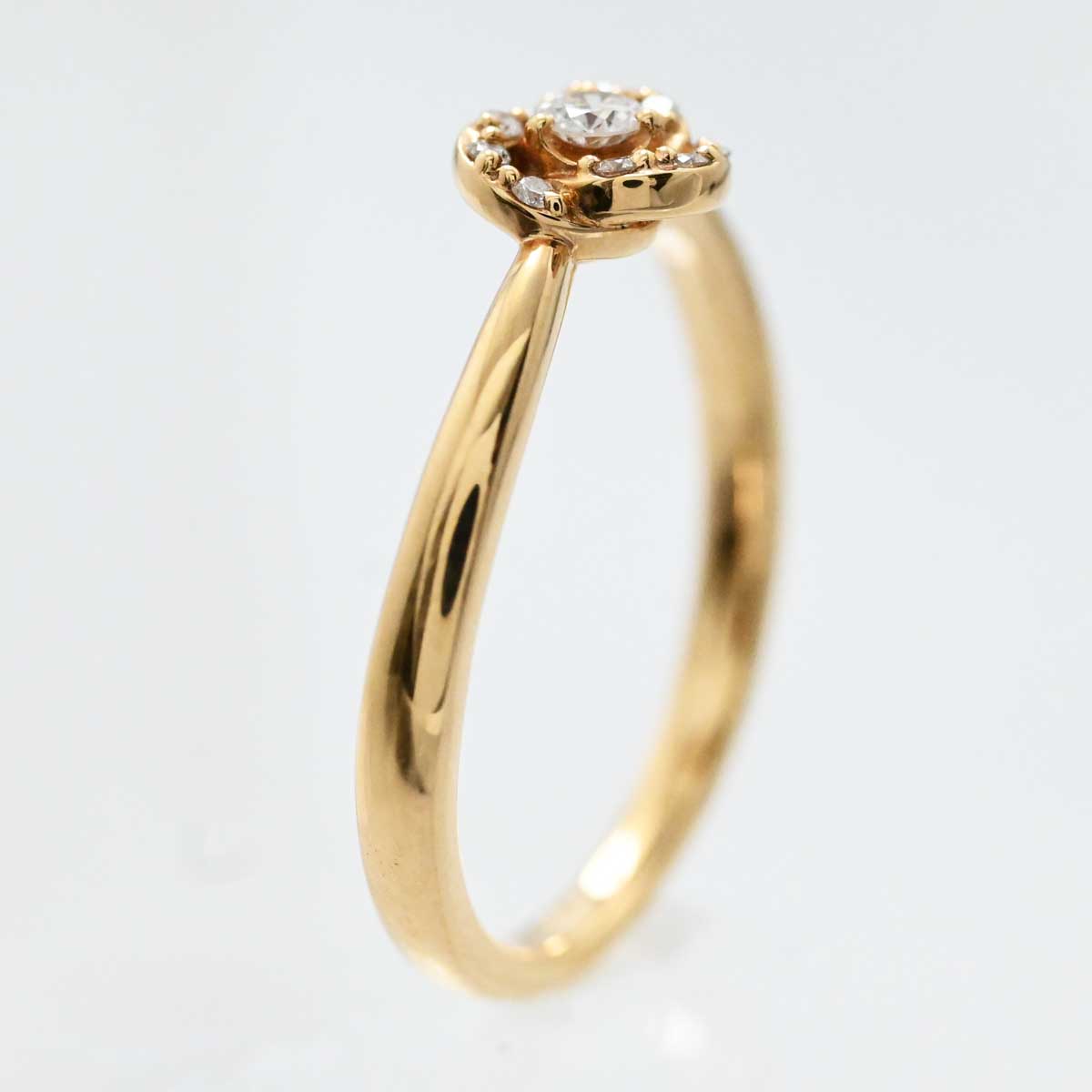 4℃ K18PG ピンクゴールド ダイヤ リング 10号 レディース  3436