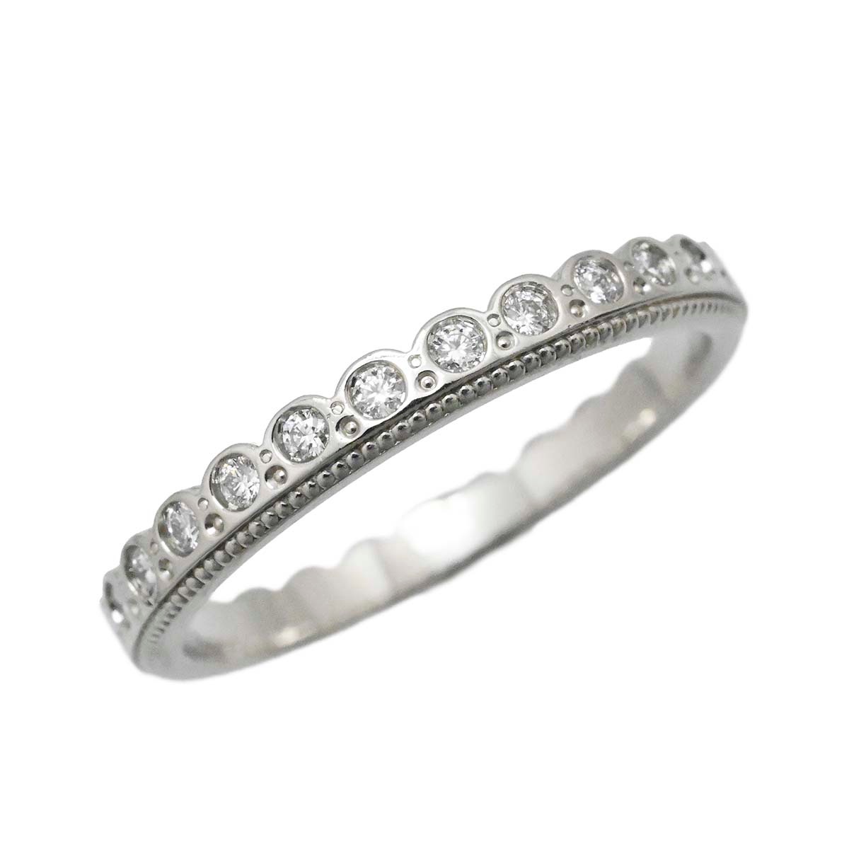 アイプリモ I-PRIMO PT950 プラチナ ダイヤ0.06ct リング 8号 レディース  3717