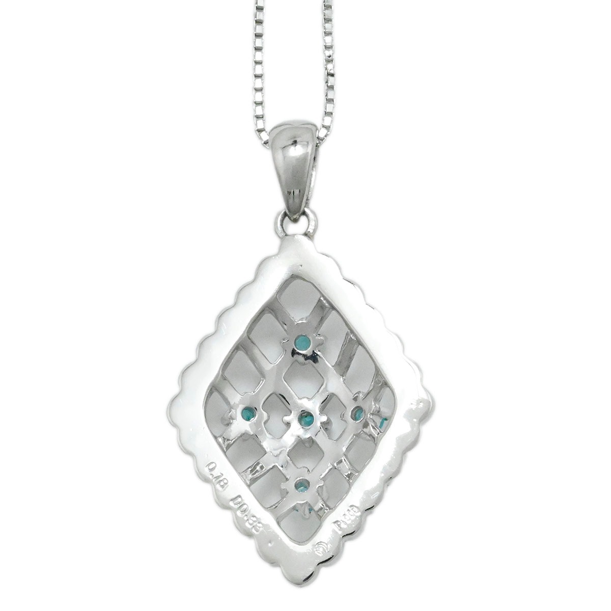 タサキ TASAKI TASAKI Pt850/900 プラチナ ダイヤ0.33ct パライバトルマリン0.18ct ネックレス レディース  3803