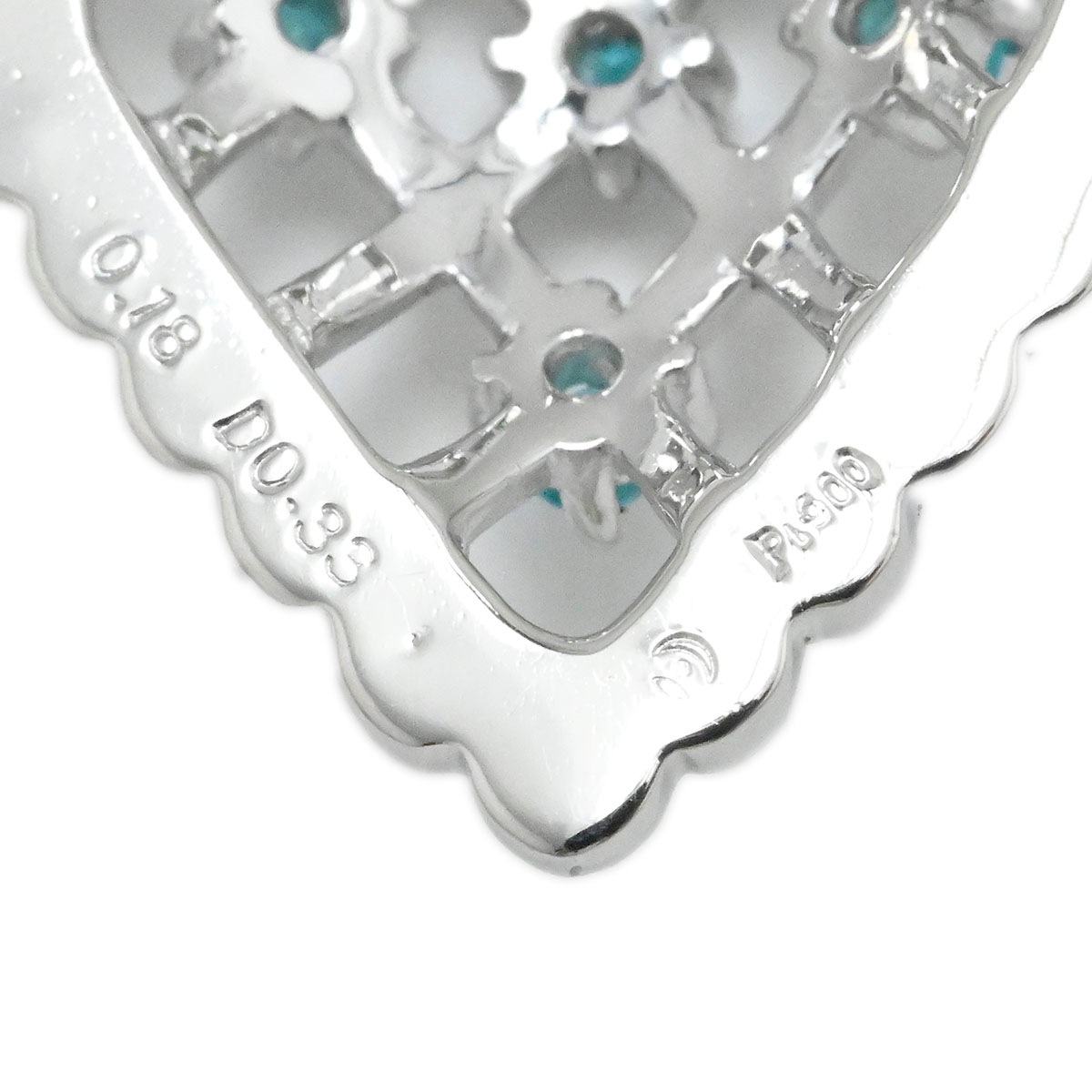 タサキ TASAKI TASAKI Pt850/900 プラチナ ダイヤ0.33ct パライバトルマリン0.18ct ネックレス レディース  3803