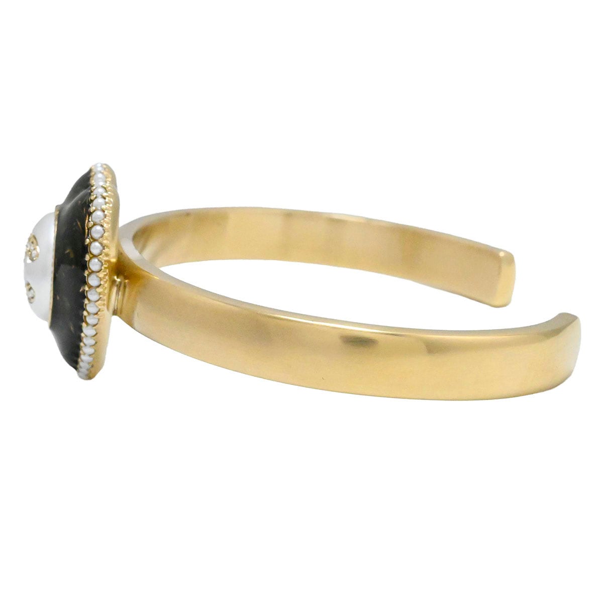 シャネル CHANEL B22 ココマーク ハートバングル ブレスレット フェイクパール ラインストーン レディース  3885