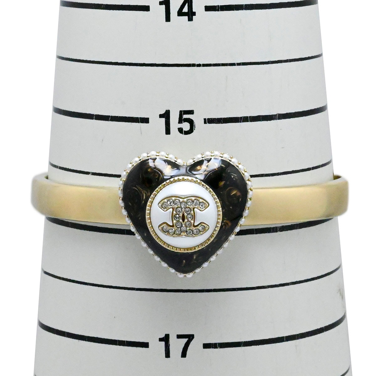 シャネル CHANEL B22 ココマーク ハートバングル ブレスレット フェイクパール ラインストーン レディース  3885