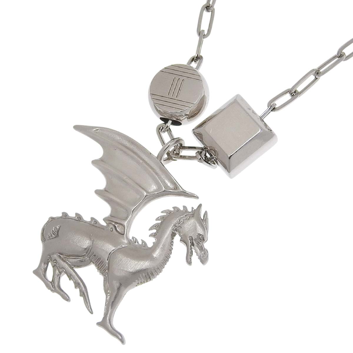 エルメス HERMES タリスマン ドラゴンモチーフ ロングネックレス