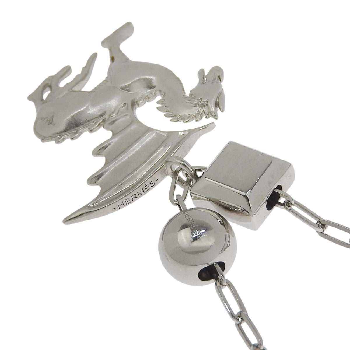 エルメス HERMES タリスマン ドラゴンモチーフ ロングネックレス