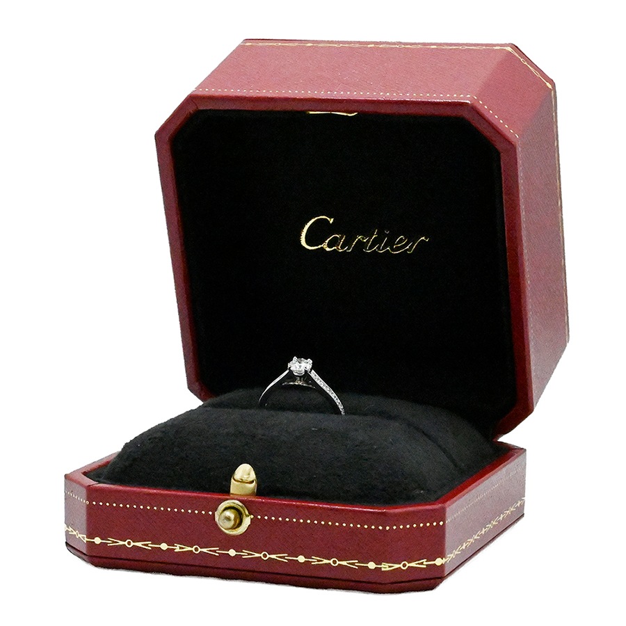 カルティエ CARTIER Pt950 プラチナ 1895 ソリテール ダイヤ0.36ct リング サイズ46 レディース  3998