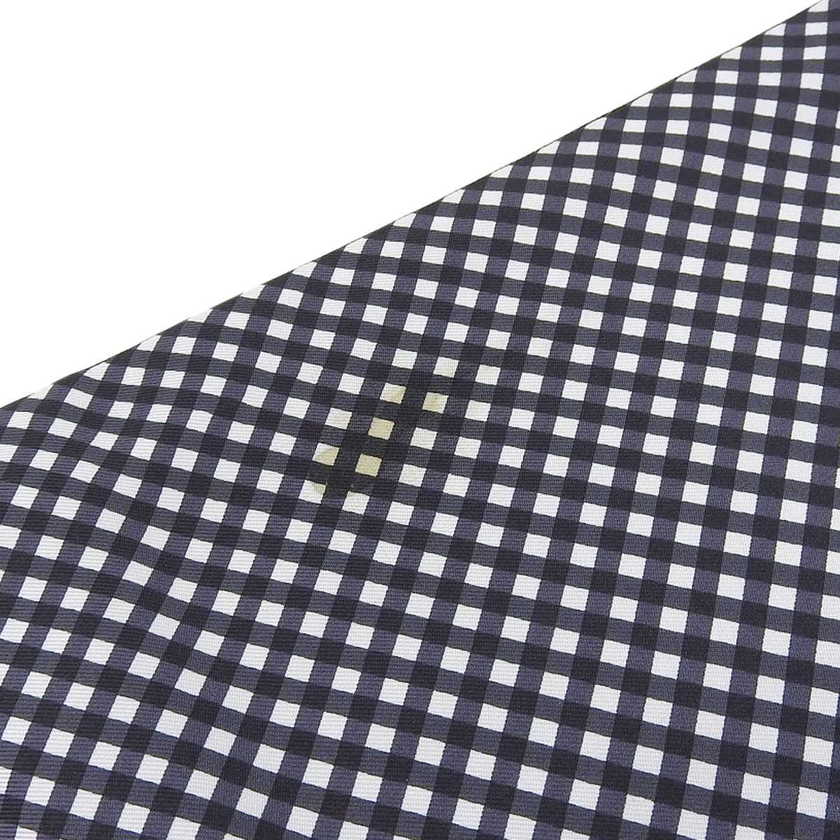 エルメス HERMES リバーシブル シェーヌダンクル チェック マフラー シルク ブラック レディース メンズ 8582