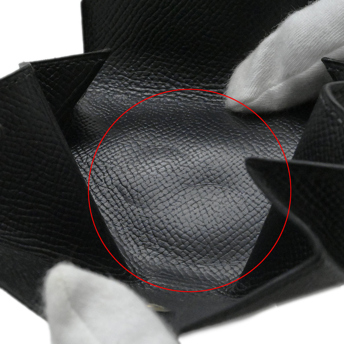 エルメス HERMES ルヴァンキャトル コインケース ヴォーエプソン ブラック C□1999刻印 メンズ レディース  3886