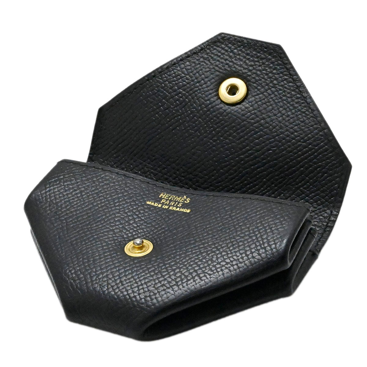 エルメス HERMES ルヴァンキャトル コインケース ヴォーエプソン ブラック C□1999刻印 メンズ レディース  3886