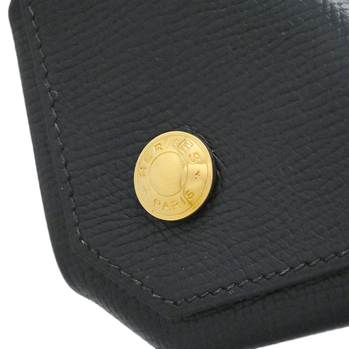 エルメス HERMES ルヴァンキャトル コインケース ヴォーエプソン ブラック C□1999刻印 メンズ レディース  3886