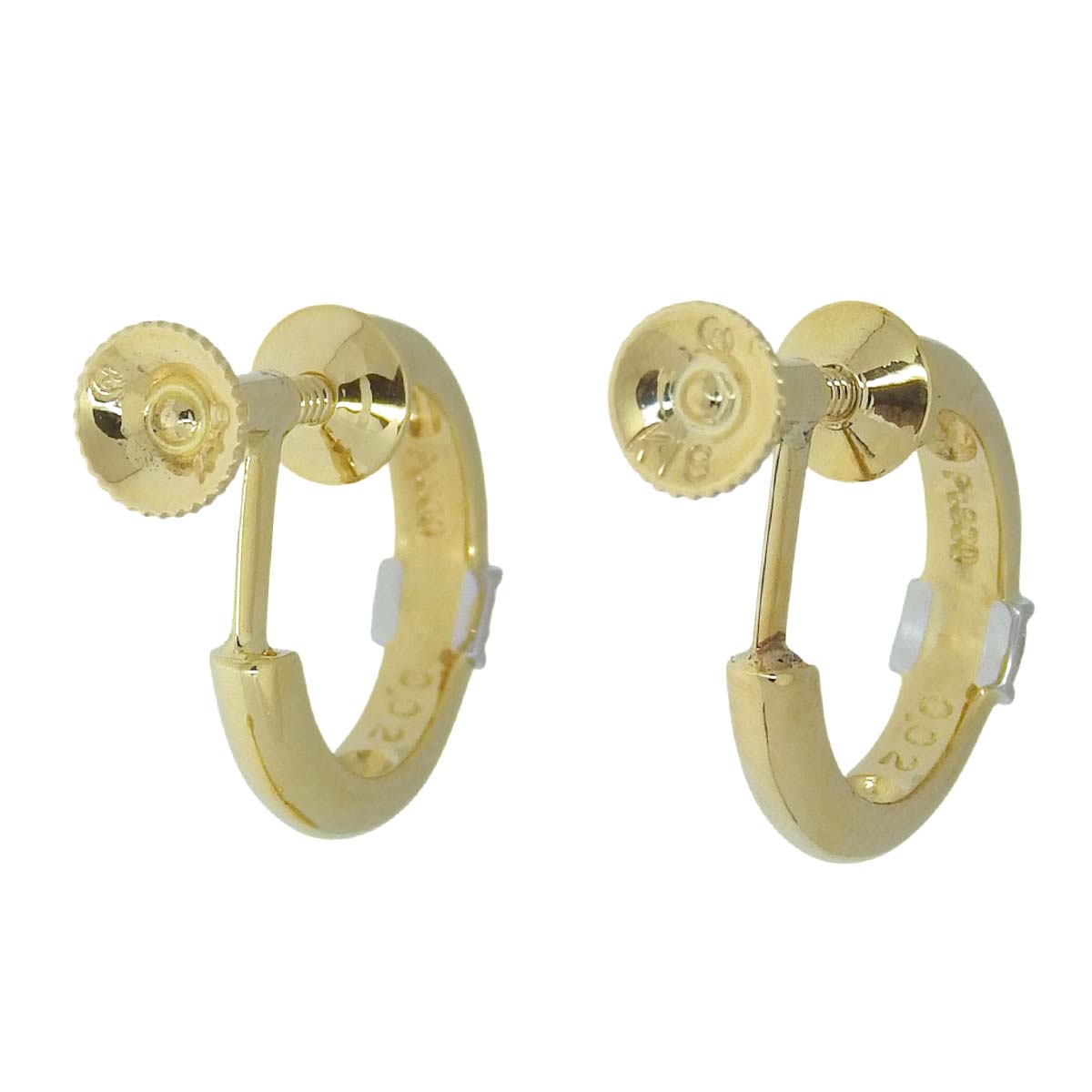 タサキ TASAKI ループ イヤリング K18 PT900 ダイヤモンド 0.02ct 0.02ct レディース  4711