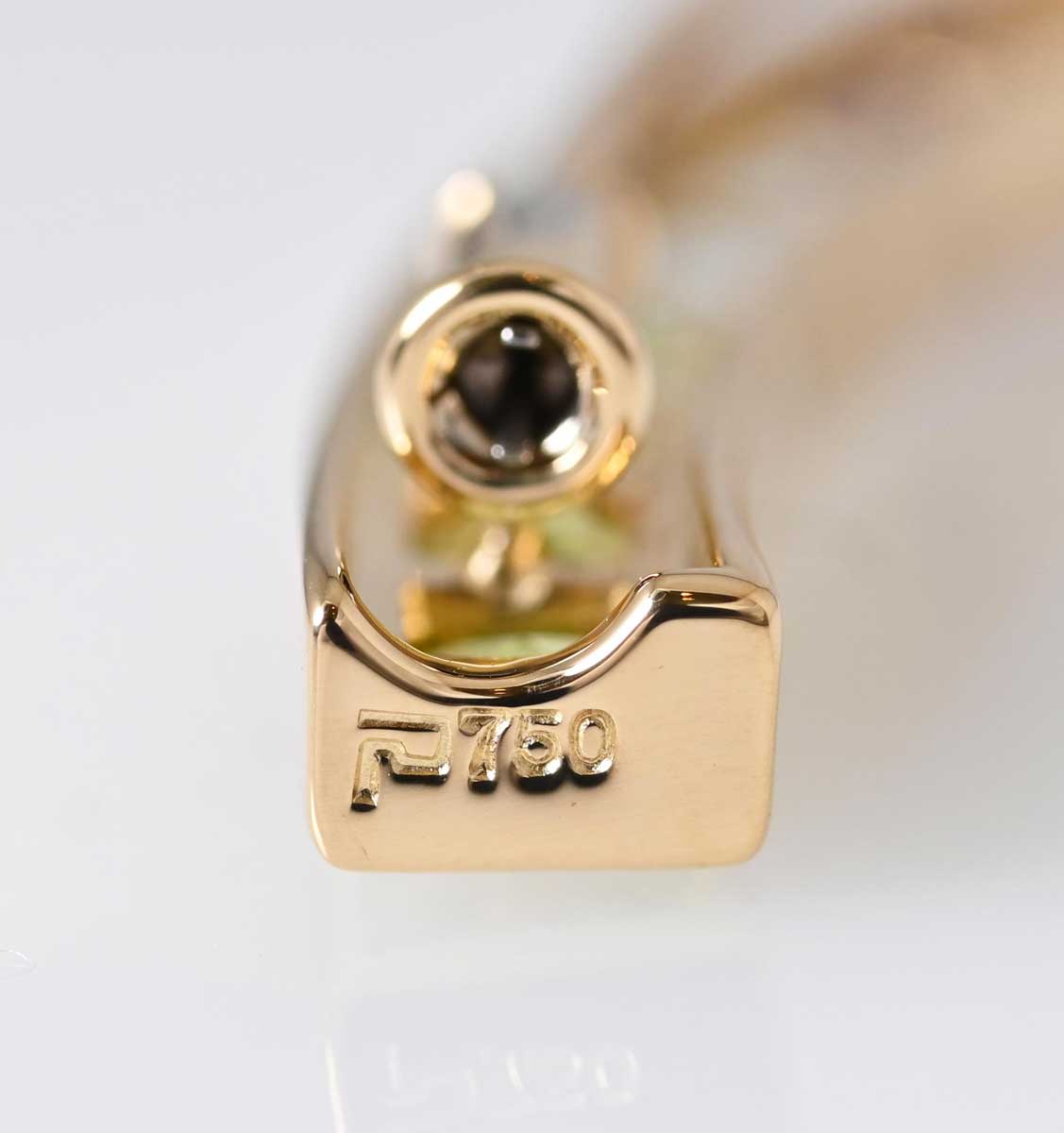 ポーラ K１８YG ダイヤ１P マルチストーン ブローチ レディース 7664